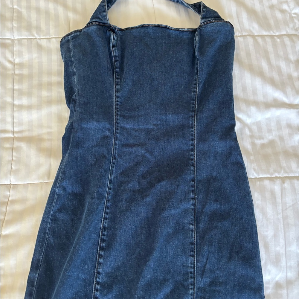 Reformation Kendi Sleeveless Denim Midi Dress NWT brand new - Picture 4 of 15